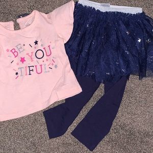 Baby girl tutu outfit 12m EUC